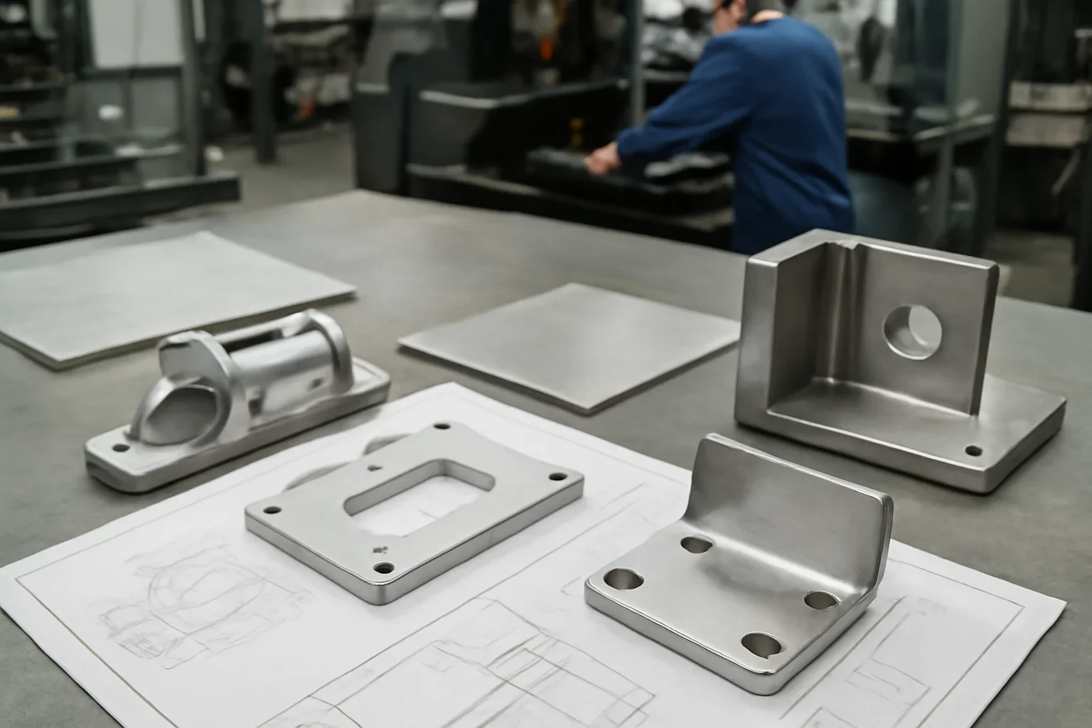 Aluminum vs Stainless Steel for Fabricated Parts illustrated with fabricated parts, shop drawings, and practical production context