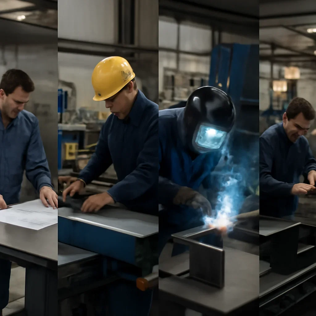 Fabrication workflow for case studies from review through production