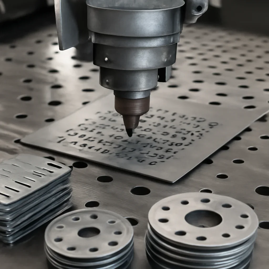 Close-up detail supporting cnc punching with parts, materials, and fabrication workflow
