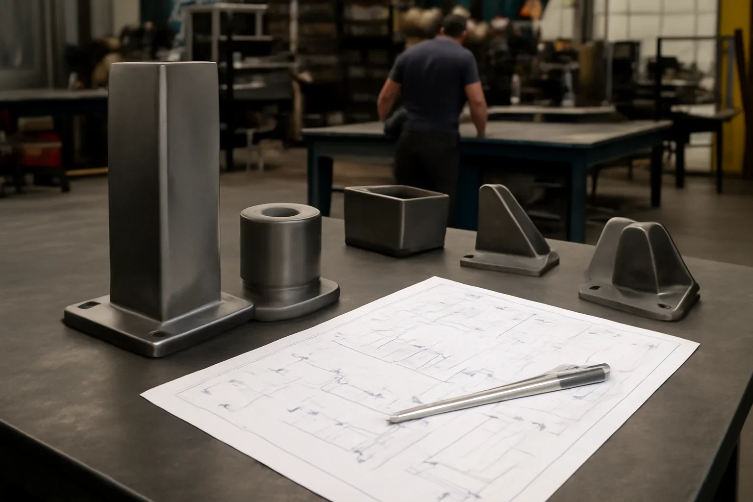 Capabilities at Old Bridge Metal Fabrication with custom fabricated metal parts and project planning