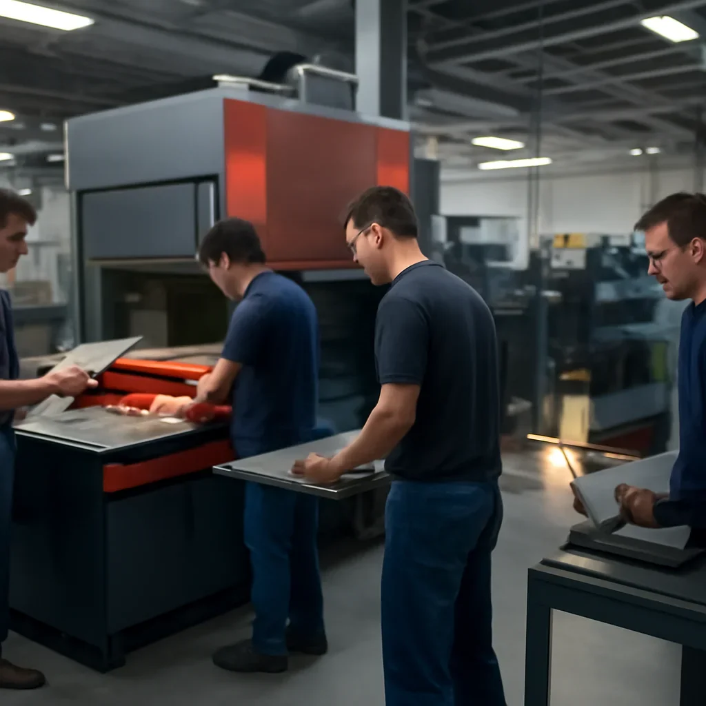 Fabrication workflow for laser cutting from review through production