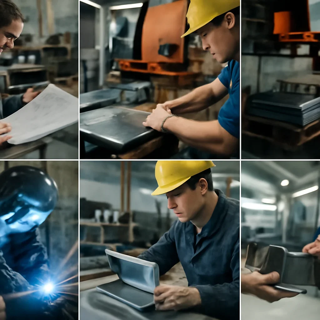 Fabrication workflow for metal cutting from review through production