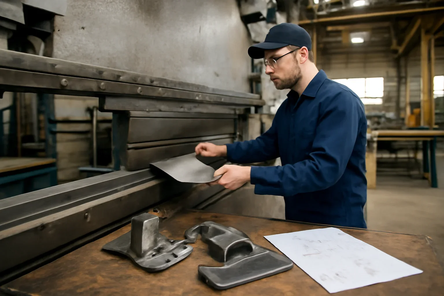 Press Brake Forming at Old Bridge Metal Fabrication with custom fabricated metal parts and project planning