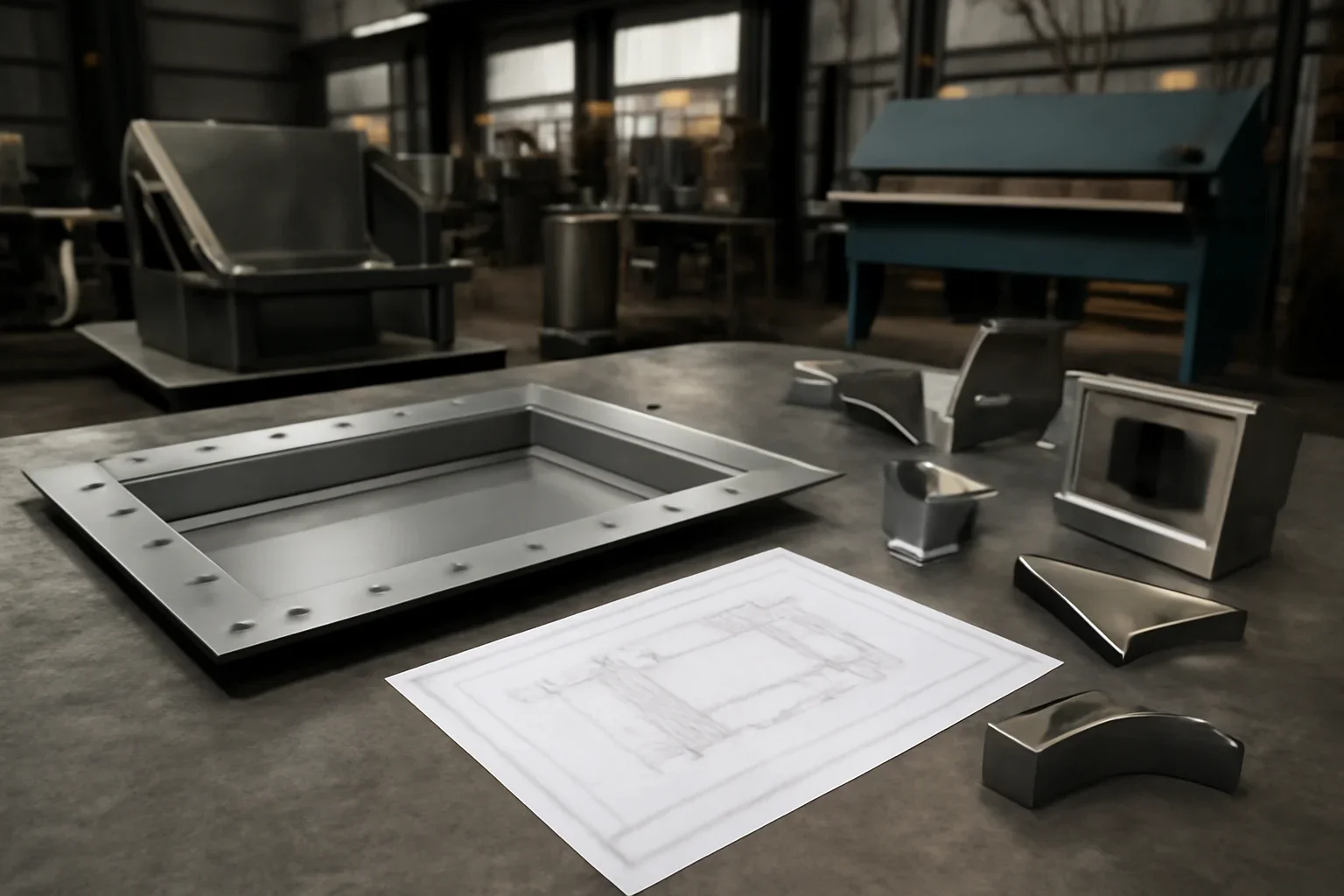 Sheet Metal Fabrication at Old Bridge Metal Fabrication with custom fabricated metal parts and project planning