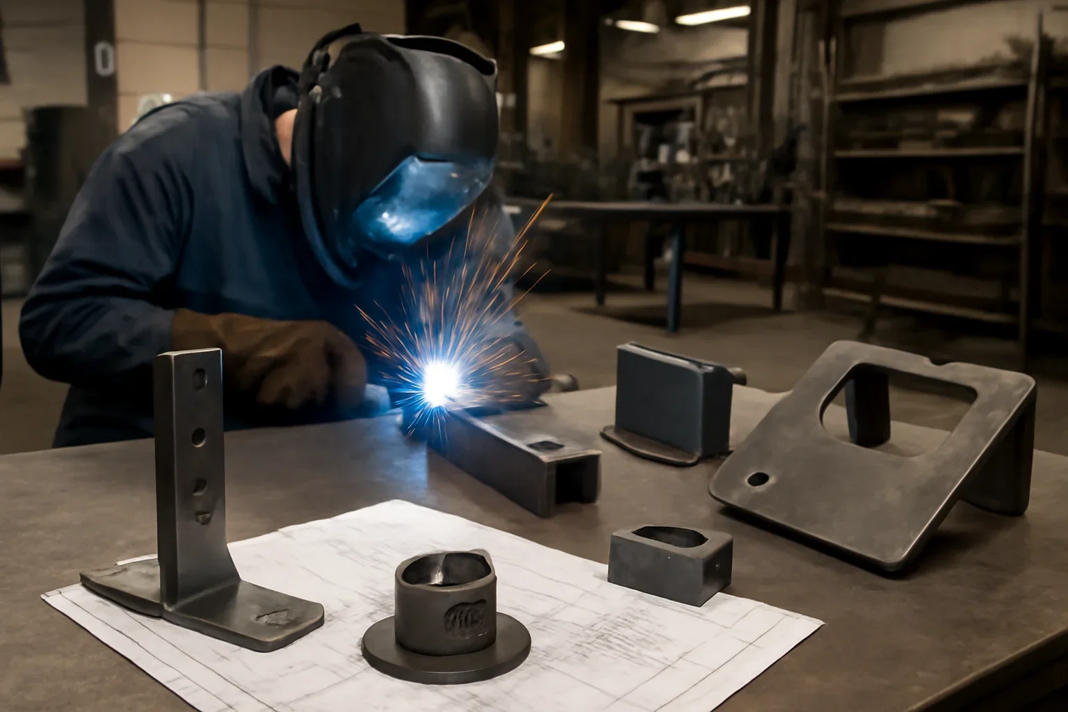 Welding Services at Old Bridge Metal Fabrication with custom fabricated metal parts and project planning