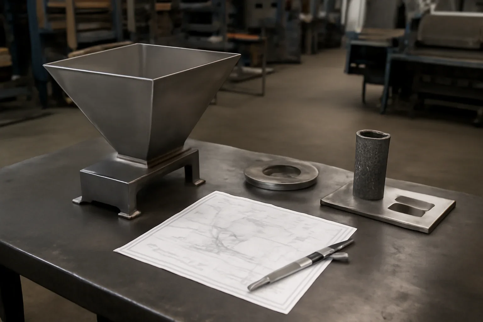 Food Equipment at Old Bridge Metal Fabrication with custom fabricated metal parts and project planning