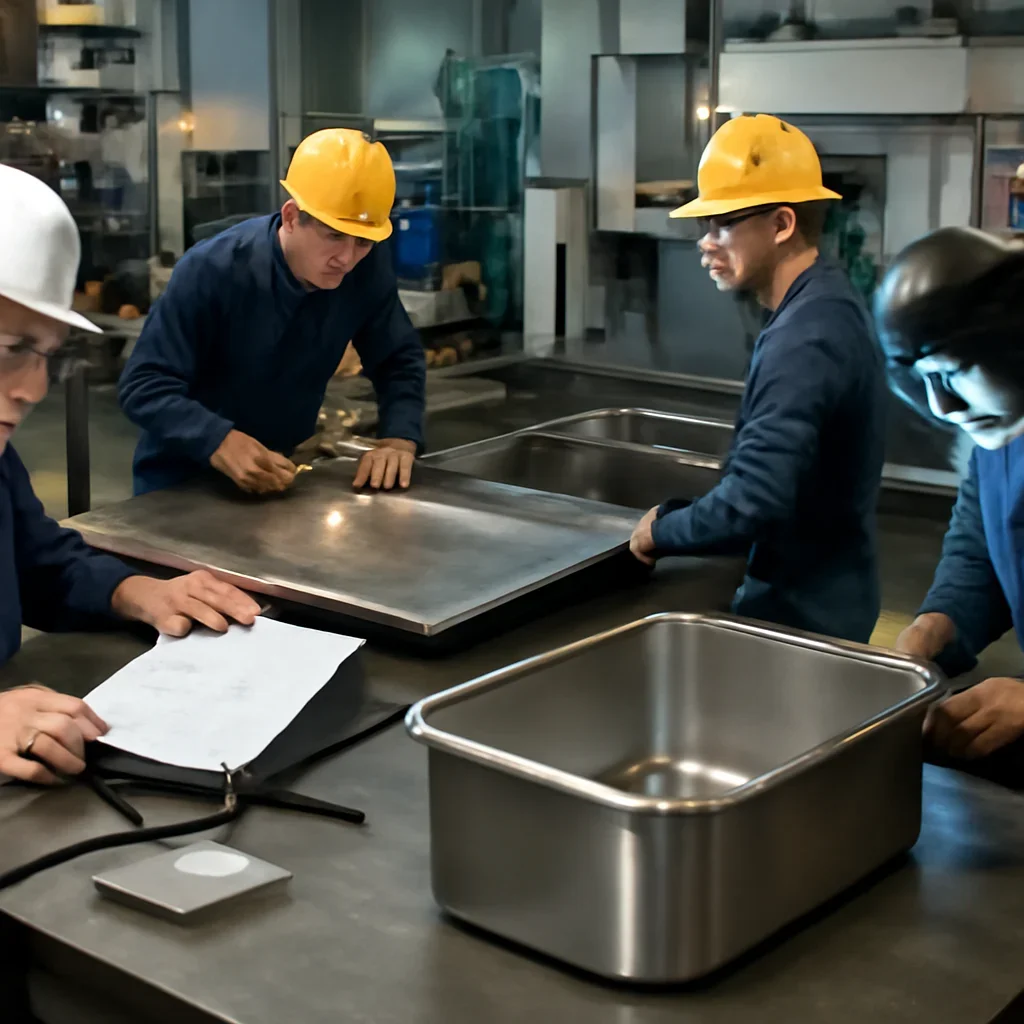 Fabrication workflow for food equipment from review through production
