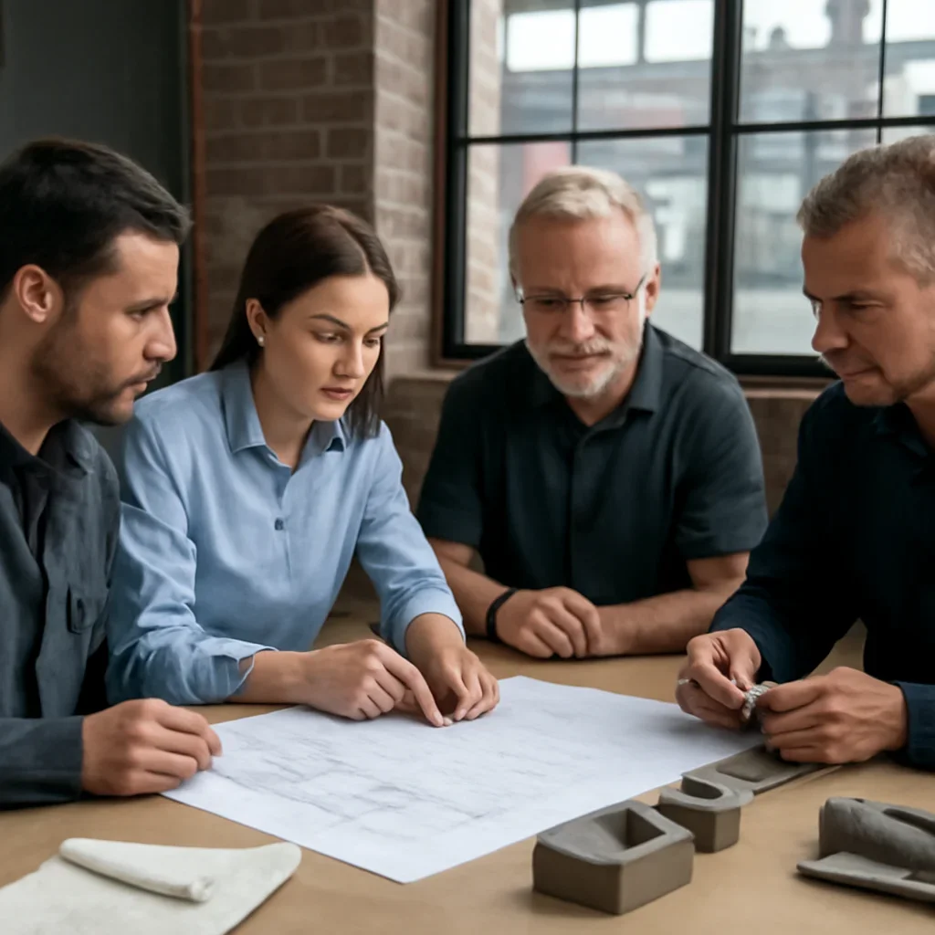 Project discussion around industrial maintenance with the Riverside fabrication team