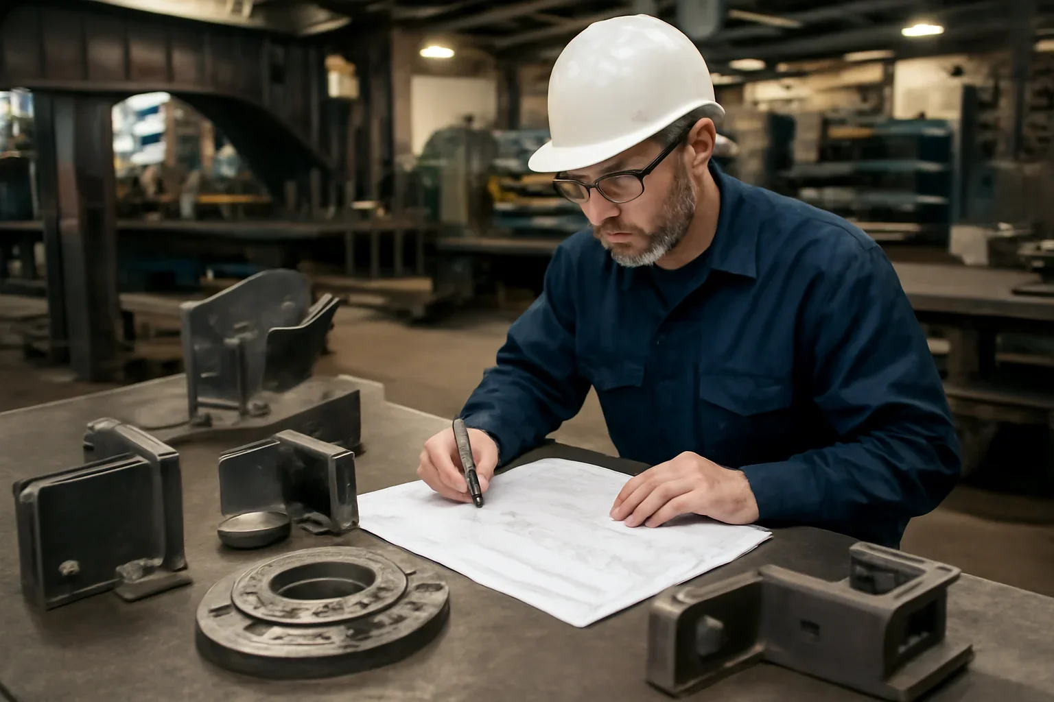 Industrial Maintenance at Old Bridge Metal Fabrication with custom fabricated metal parts and project planning