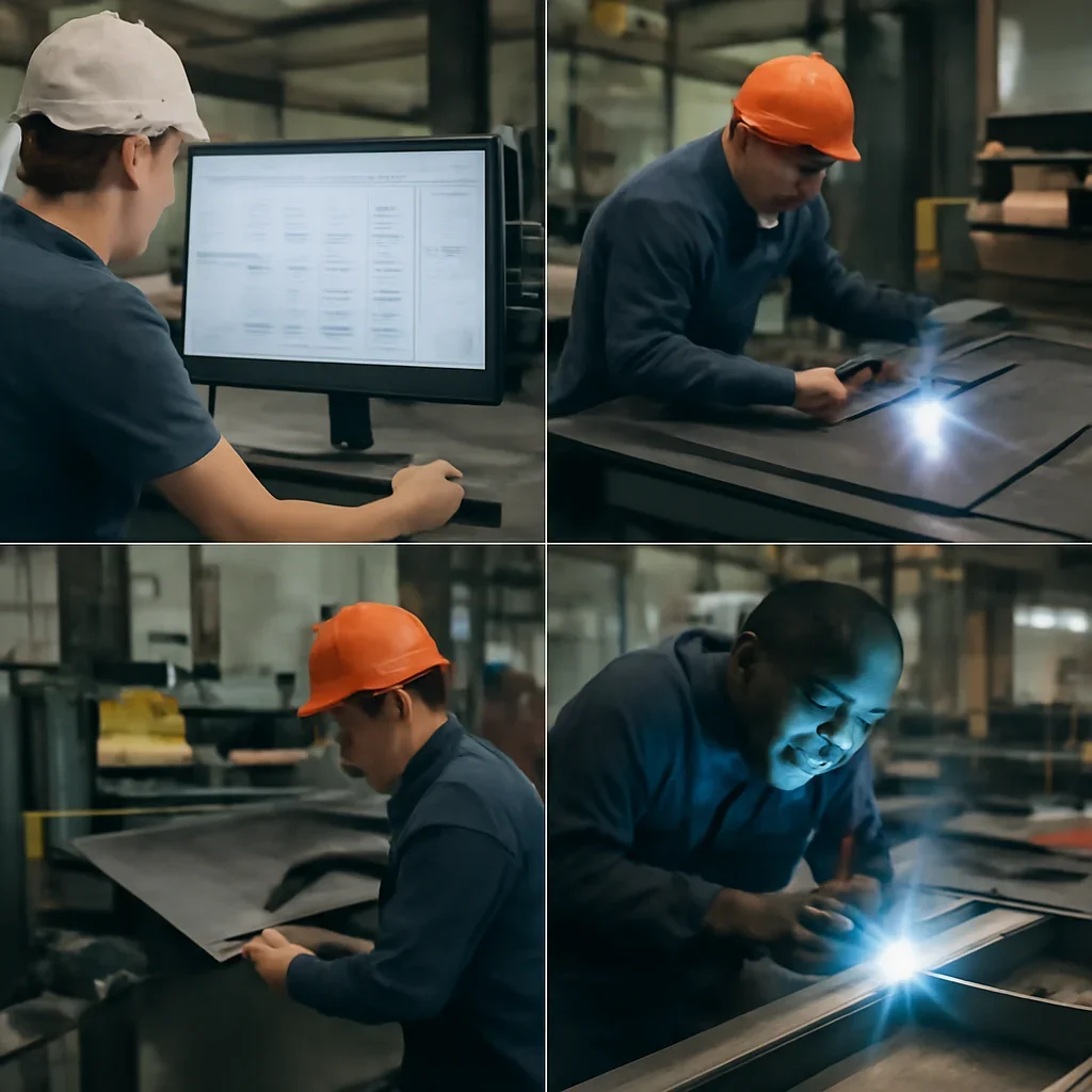 Fabrication workflow for autocad integration from review through production