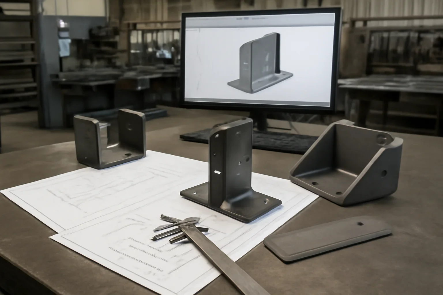 Shop Drawings & CAD/CAM at Old Bridge Metal Fabrication with custom fabricated metal parts and project planning