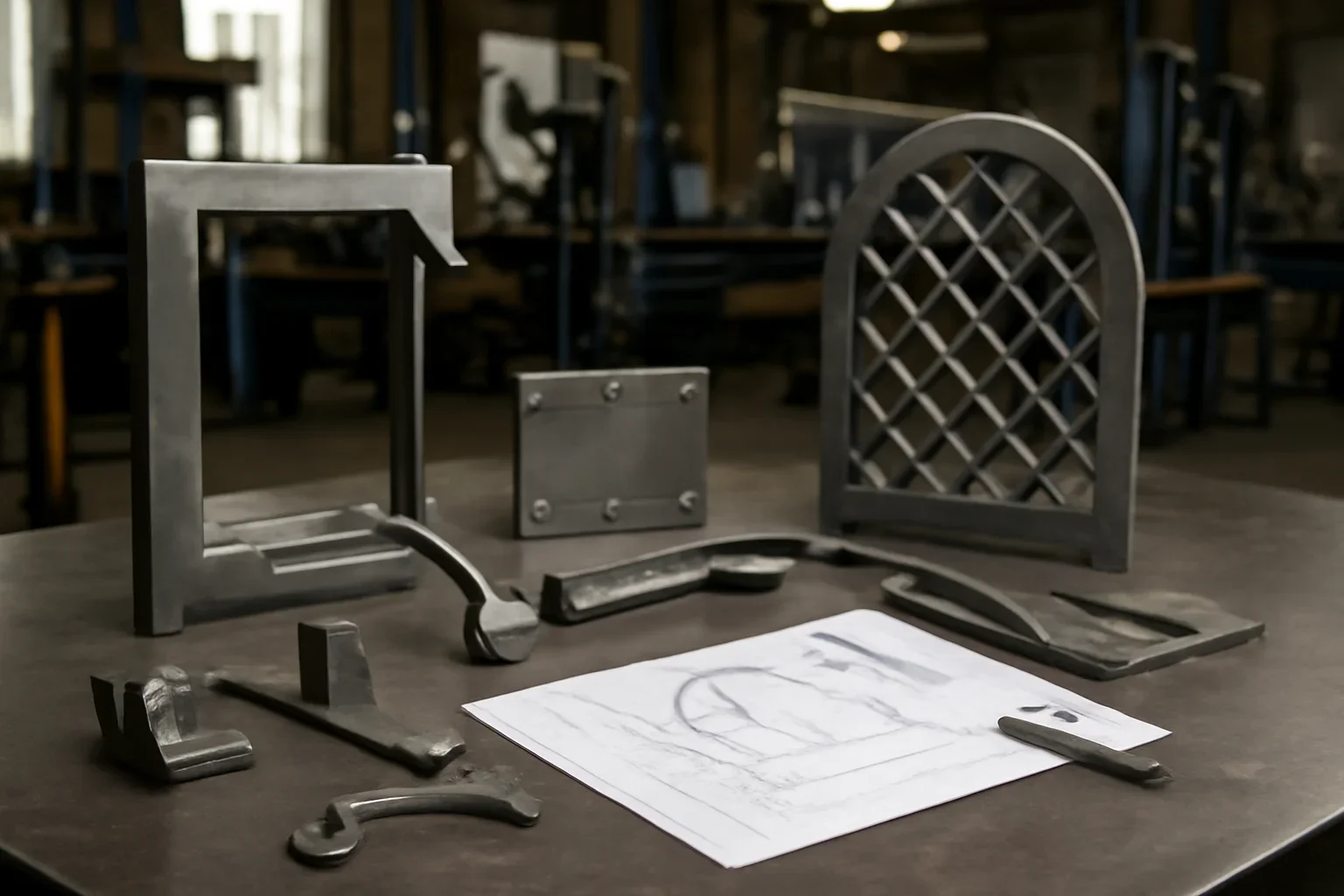Architectural Metalwork at Old Bridge Metal Fabrication with custom fabricated metal parts and project planning