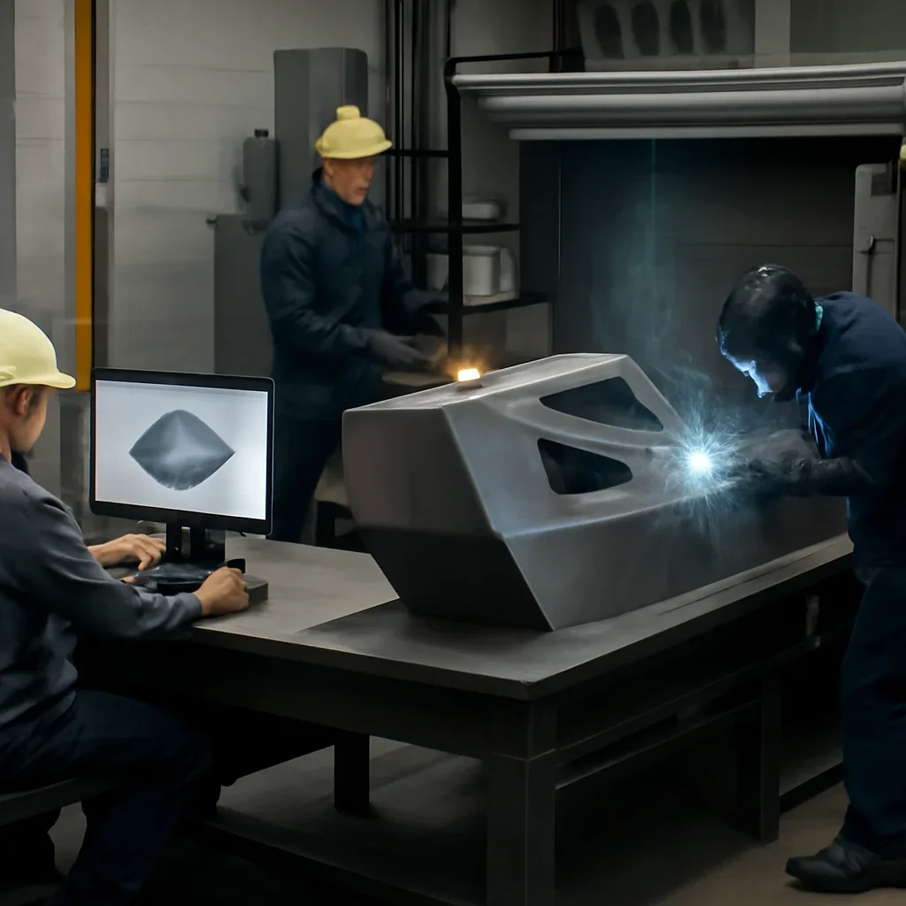 Fabrication workflow for design-assist fabrication from review through production