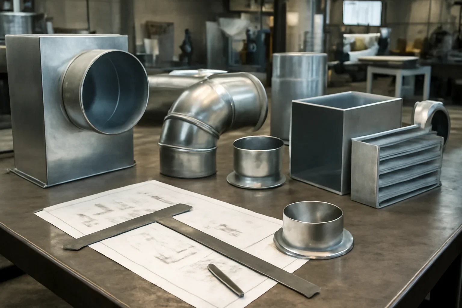 Ductwork & HVAC Components at Old Bridge Metal Fabrication with custom fabricated metal parts and project planning