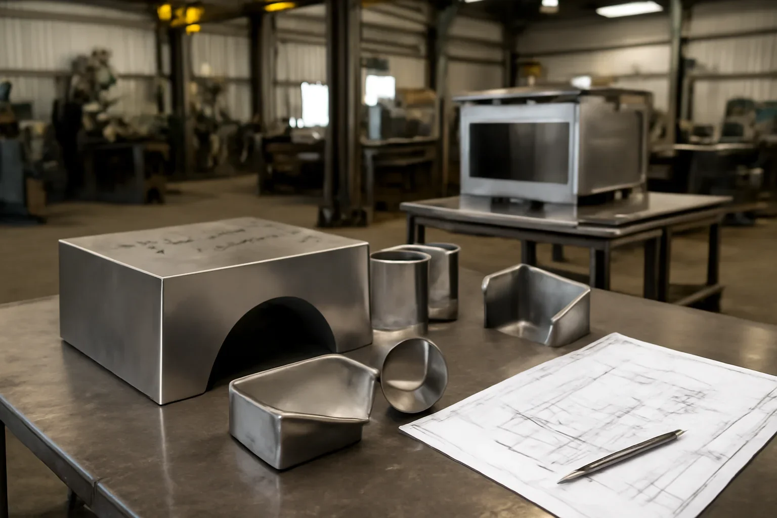 Food Equipment Components at Old Bridge Metal Fabrication with custom fabricated metal parts and project planning