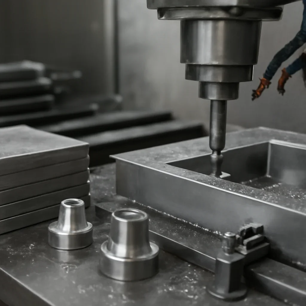 Close-up detail supporting capacity & turnaround with parts, materials, and fabrication workflow