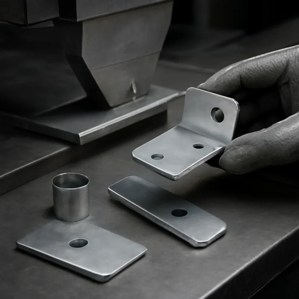 Close-up detail supporting design guidelines with parts, materials, and fabrication workflow