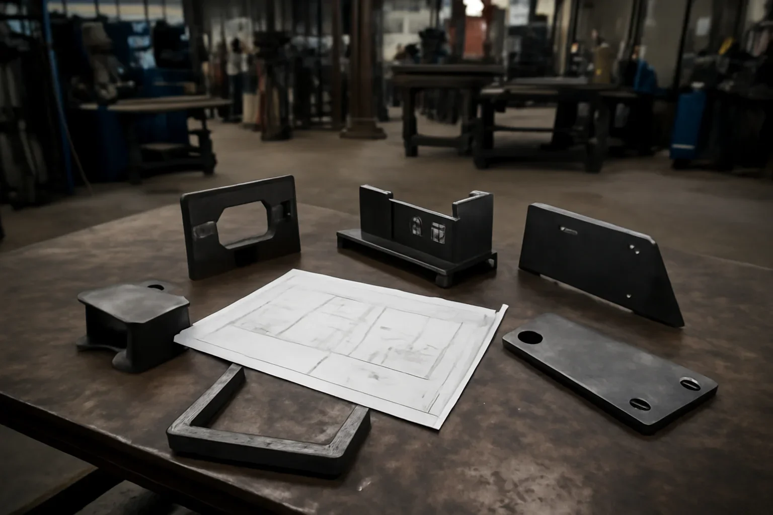Finishes at Old Bridge Metal Fabrication with custom fabricated metal parts and project planning