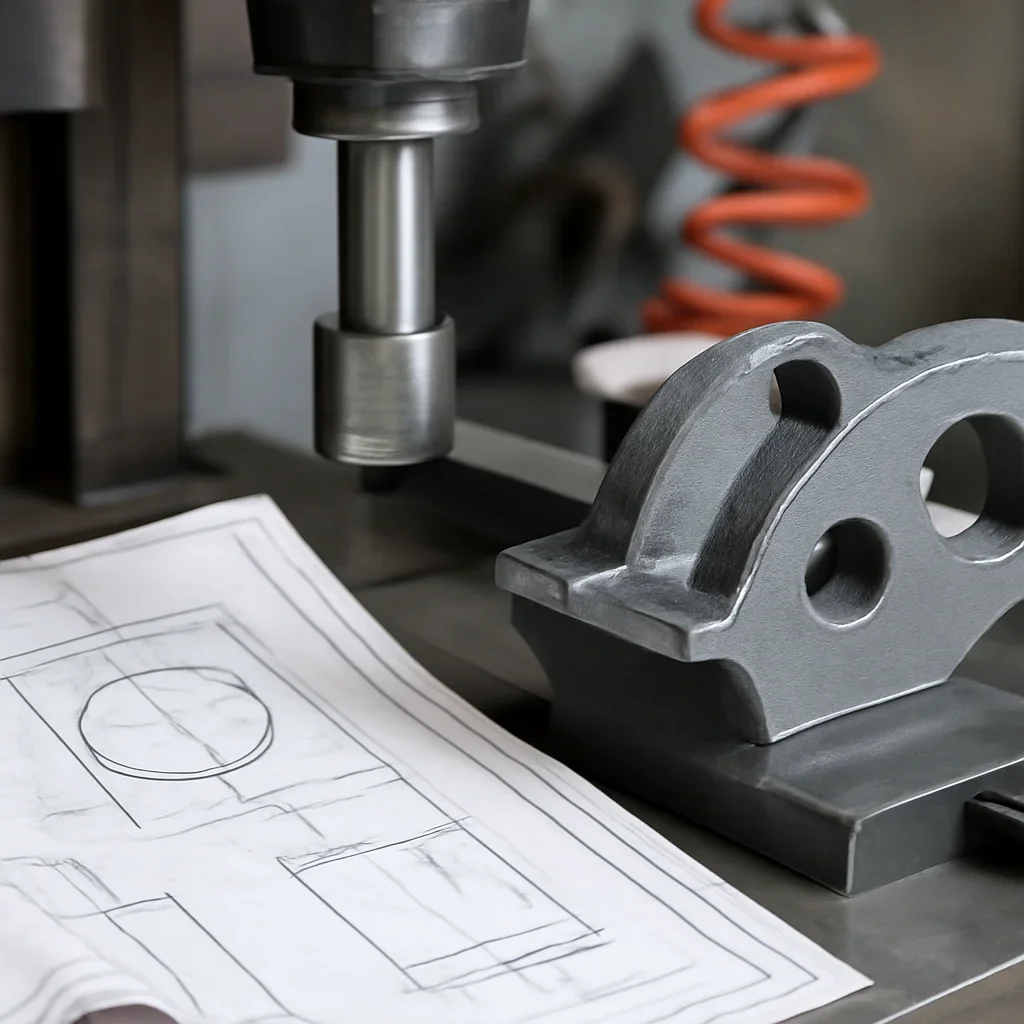 Close-up detail supporting how production orders work with parts, materials, and fabrication workflow