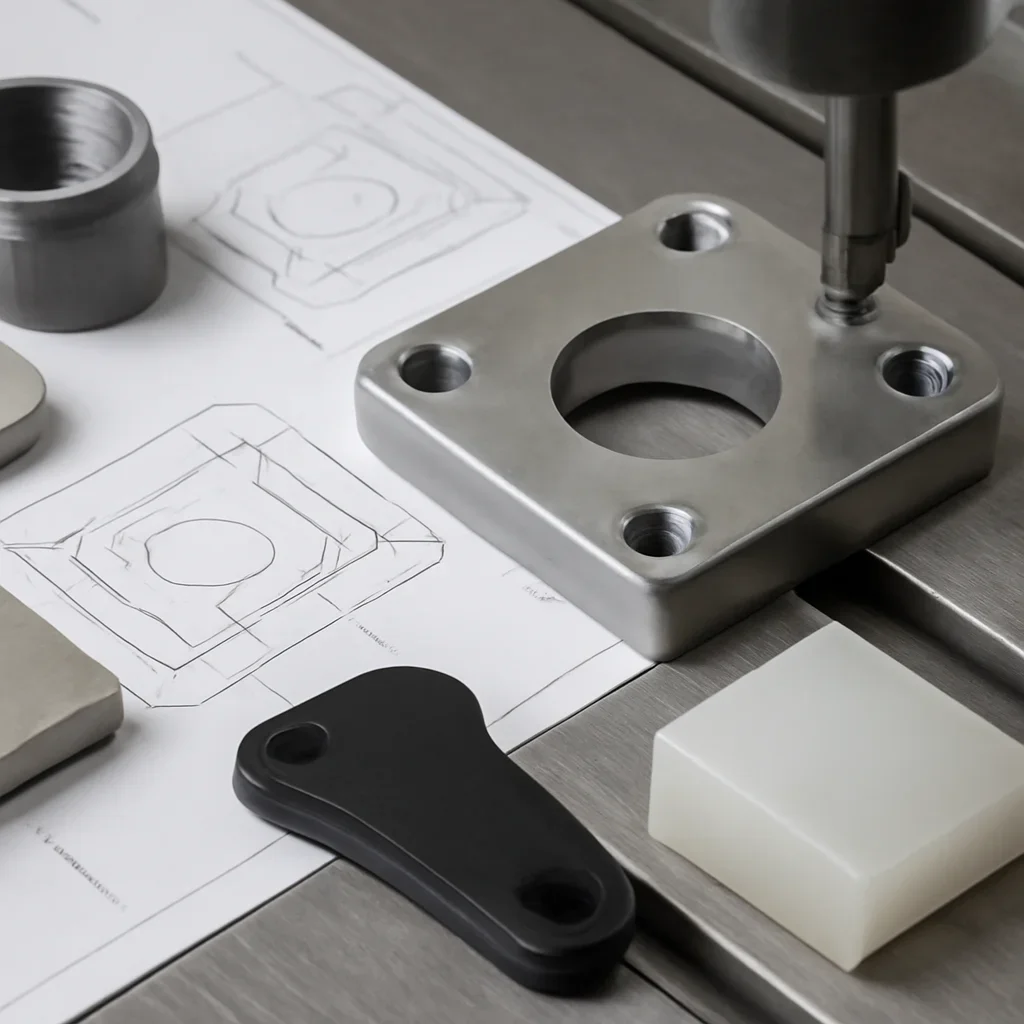Close-up detail supporting how prototype orders work with parts, materials, and fabrication workflow