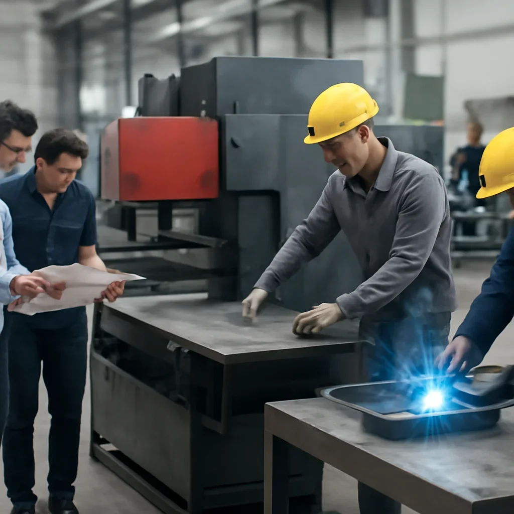 Fabrication workflow for material options from review through production